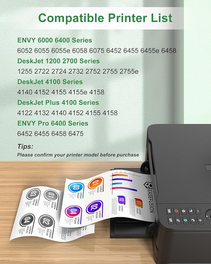 67XL Ink Cartridges Black Color Combo Pack Replacement for HP Ink 67 HP67XL 67 XL Compatible with DeskJet 2755e 2700 2700e 4155e 4100 Envy 6000 6055e 6455e Printer-DeskLoop Office