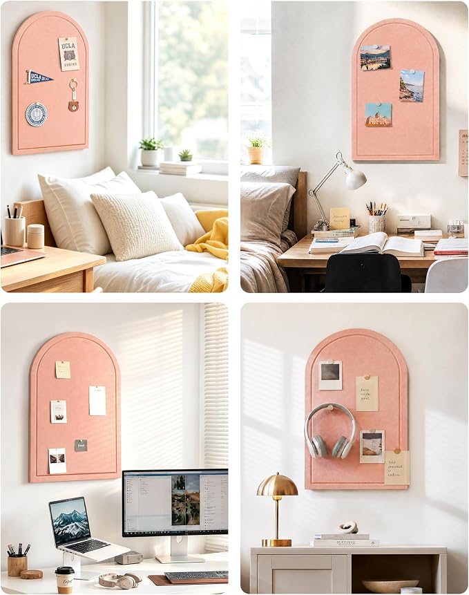 Large Arched Felt Bulletin Board 24"x16", 1/2" Thick Foldable Pin Board - Image 5