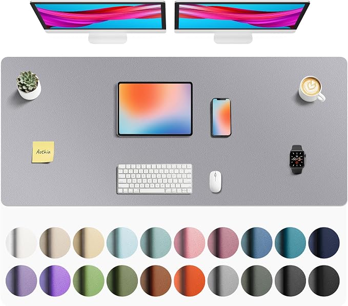 Aothia Faux Leather Desk Mat by AothiaSimpleNaturalUnique