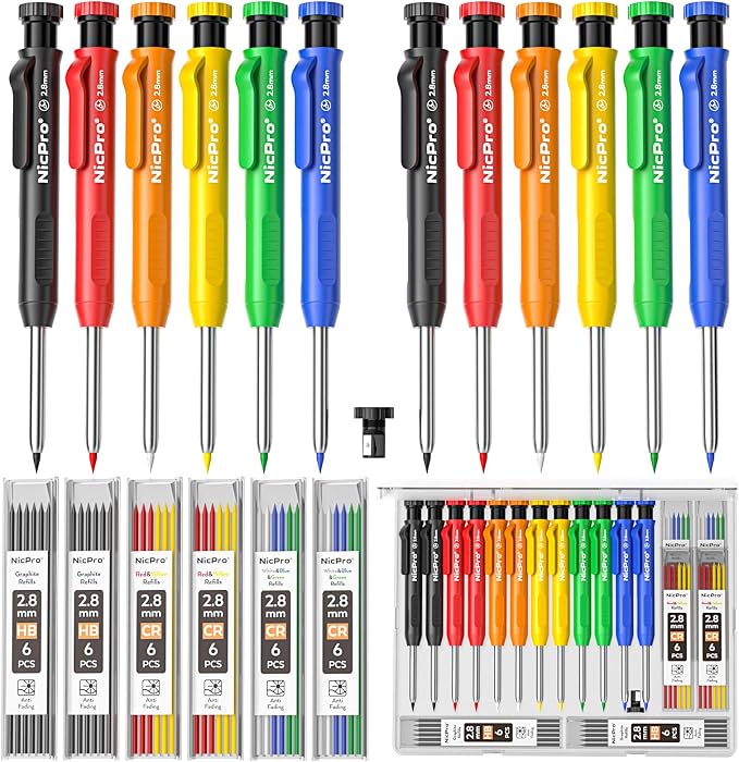 Nicpro 12 Pack Carpenter Pencil by Nicpro