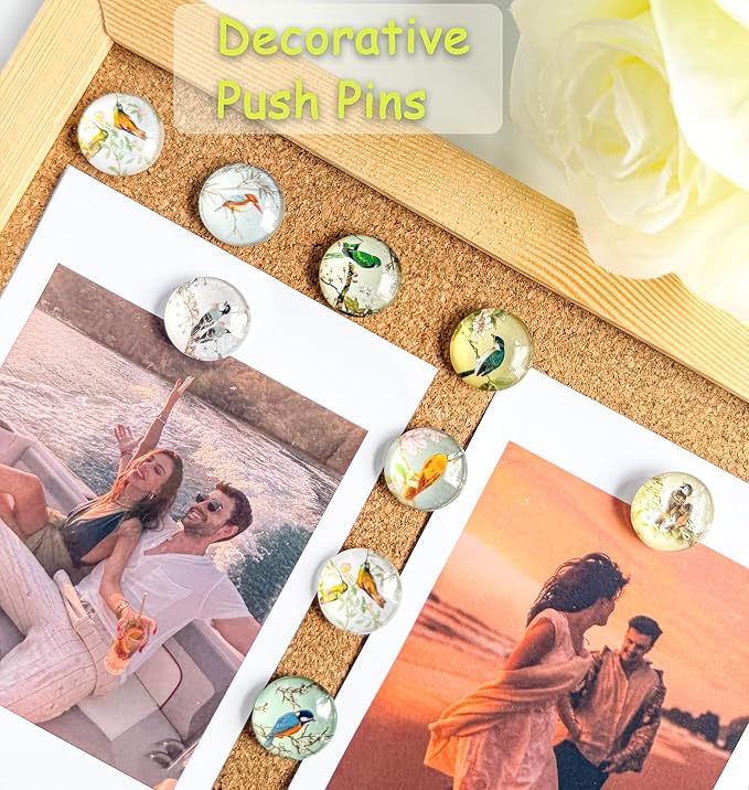 24Pcs Bird Decorative Pins and Tacks, Thumb Tacks - Image 3