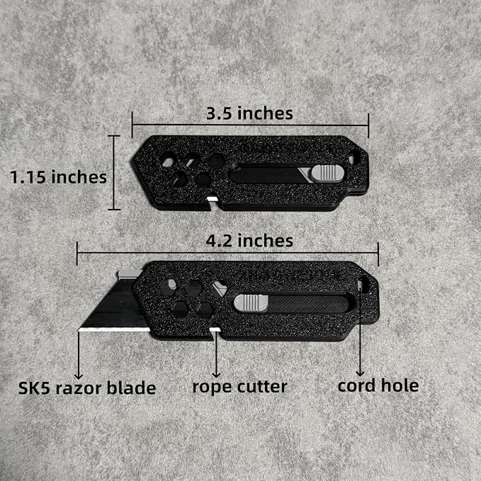 XHM Awesome Small Box Cutter Retractable Blade Ultility Knife, - Image 3