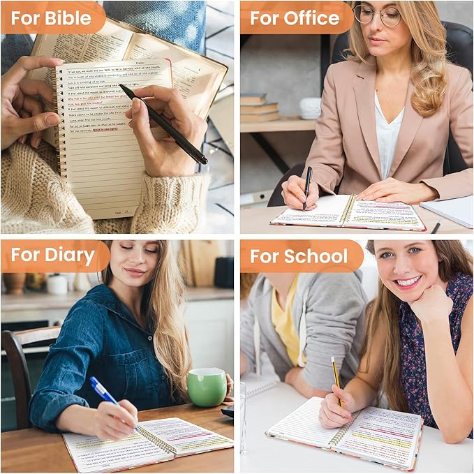 Lined Spiral Journal Notebook for Women, Cute A5 College Ruled Hardcover Notebook for Work & Note Taking, Aesthetic Pretty Journal for Writing, 140 Pages, Pastel Garden-DeskLoop Office