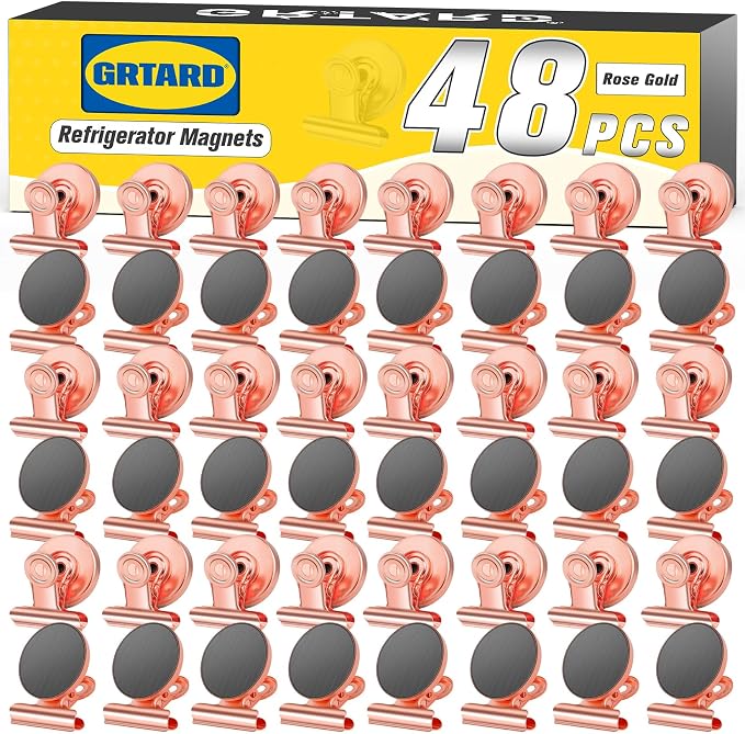Grtard 48pack Magnetic Clips Heavy Duty, Magnet Clips by Grtard