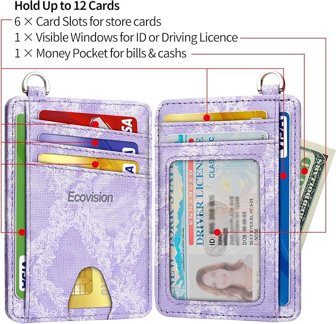 Slim Minimalist Front Pocket Wallet, RFID Blocking Credit Card Holder Wallet - Image 5