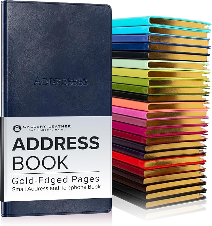 Gallery Leather Small Address Book by GalleryLeather