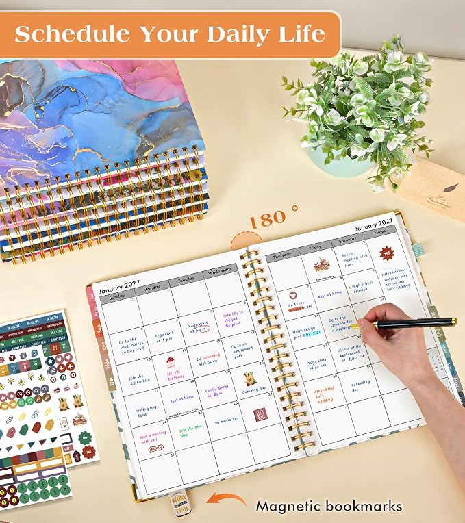 Academic Planner 2026-2027, Hardcover Weekly and Monthly Calendar Planner from - Image 7