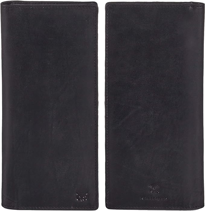 Long Wallet for Men Women Real Leather Bifold RFID Stylish Slim Handmade 2 ID - Image 5
