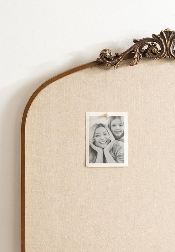 Kate and Laurel Arendahl Wide Decorative Arch Pinboard; 30 x 24; Gold; Framed - Image 6