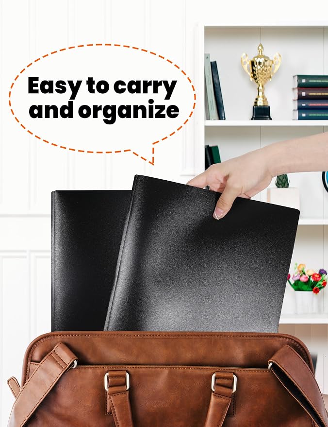 SUNEE 2 Pocket Folders with Prongs Plastic Folders with Pockets and Prongs Fit - Image 7