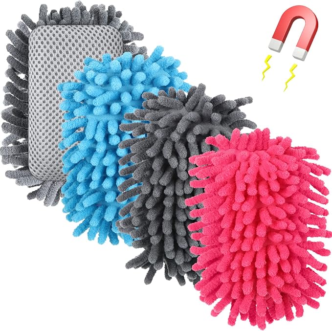 Epakh 4 Pieces Dry Erase Erasers Magnetic Whiteboard Eraser Washable Microfiber by Epakh