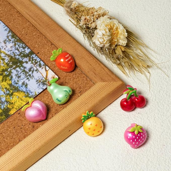 Fruit Theme Decorative Push Pins, Colorful Fun Push Pin - Image 2