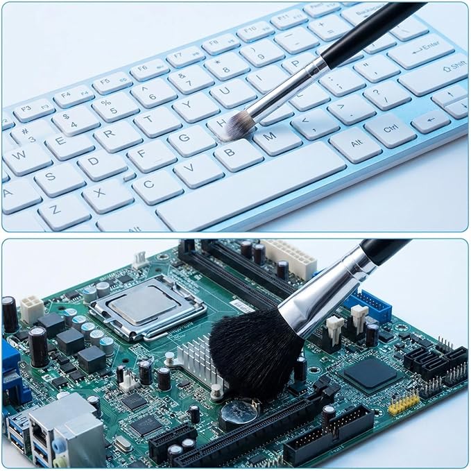 3 Pcs Keyboard Brush, Keyboard Cleaning Brush Car Dust Brushes Small Anti - Image 3