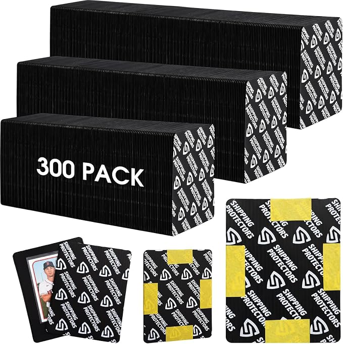 300 Pcs Trading Card Shipping Protector Bulk 3.5 x 4.5 Inch Black Card Shipping by Unknown