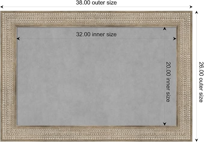Amanti Art Silver Framed Magnetic Board 26x38 Large Vision Board - Image 3