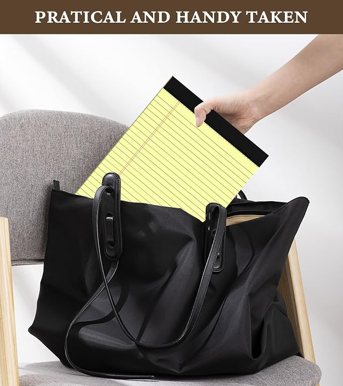 Legal Pads 8.5 x 11 Yellow Note Pads Wide Ruled, 12 Pack Yellow Notepad - Image 5