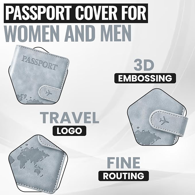 Passport Holder for Travel Essentials, Passport Wallet Cover Case for Travel - Image 6