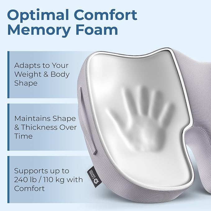 5 STARS UNITED Seat Cushion for Tailbone Pain Relief – Memory Foam Cushion for - Image 4