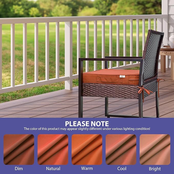IPYNBAP Outdoor Chair Cushions Set of 4 -Waterproof Outdoor Seat Cushions - Image 7