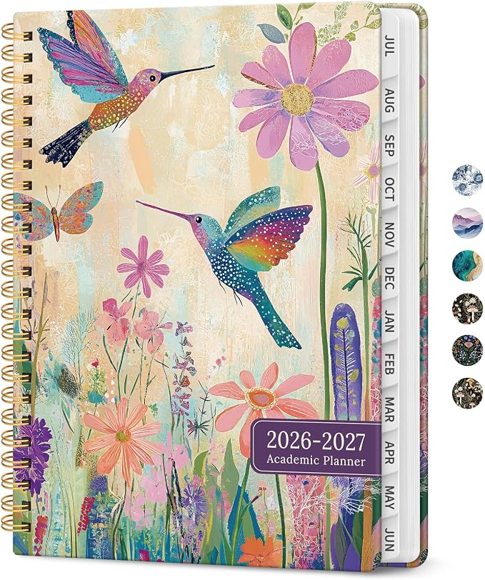Planner 2026-2027, Academic Monthly and Weekly Calendar Planner by Taja