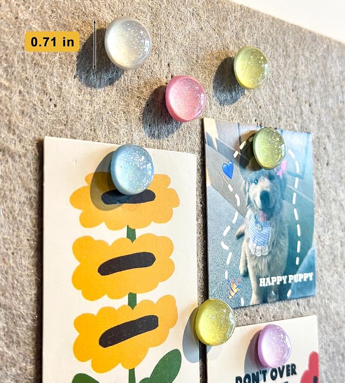 Cute Push pins, Decorative Studs, 24 Glittering pins, Suitable - Image 7