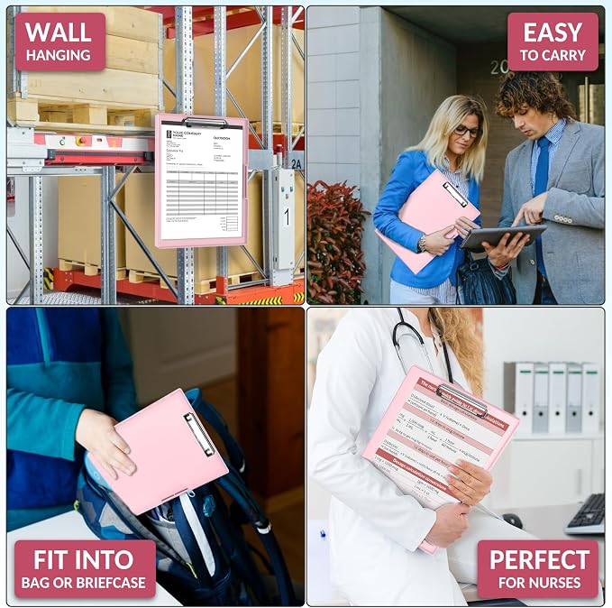 Sooez Clipboard with Storage, Heavy Duty Cleaview Clip Boards 8.5x11 with Dual - Image 7