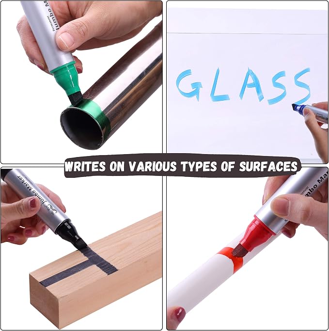 Mr. Pen- Jumbo Permanent Markers, 4 Pack, Chisel Tip | Wide Tip, Thick - Image 4