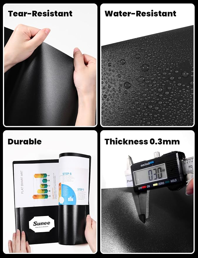 SUNEE 12-Pack Black Plastic Folders - Image 4