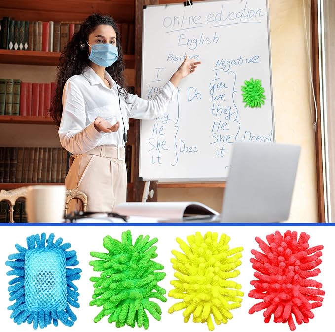 Epakh 4 Pieces Dry Erase Erasers Magnetic Whiteboard Eraser Washable Microfiber - Image 6