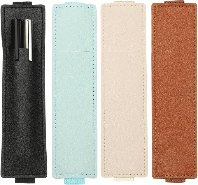 PATIKIL 4Pcs Elastic Notebook Pen Holder, Adjustable Hold 2 Pen Holder PU by PATIKIL