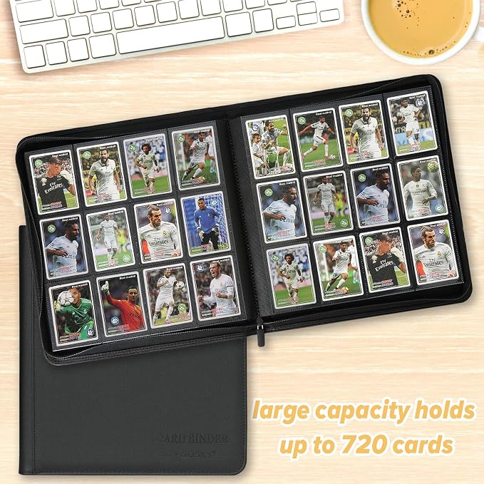 12-Pocket Business Card Binder holds 720 Cards, Premium Diamond Texture PU - Image 4