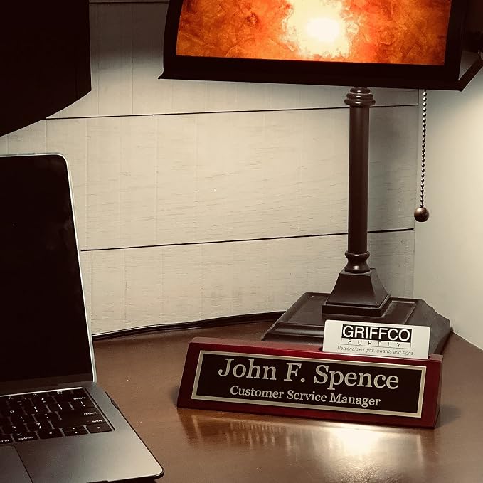 Name Plate for Desk Engraved in USA by Griffco Supply | Desk Name Plate - Image 7