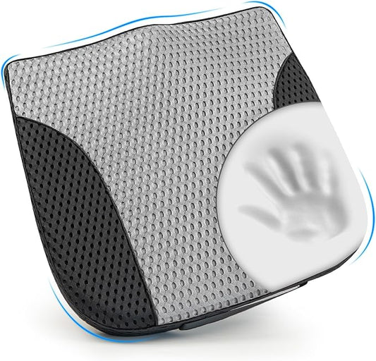 Car Seat Cushion, Comfortable Memory Foam Seat Pillow for Driving, Sciatica-Back Pain Relief, Cushion for Car-Truck, Office, Wheelchair - Mesh Black&Gray-DeskLoop Office