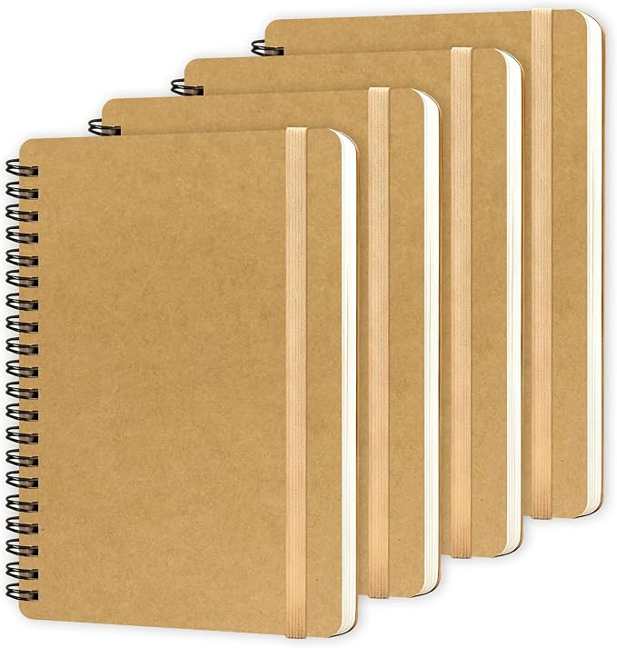 4 PCS Spiral Notebook, Spiral Journal Notebook, Notebooks by Unknown