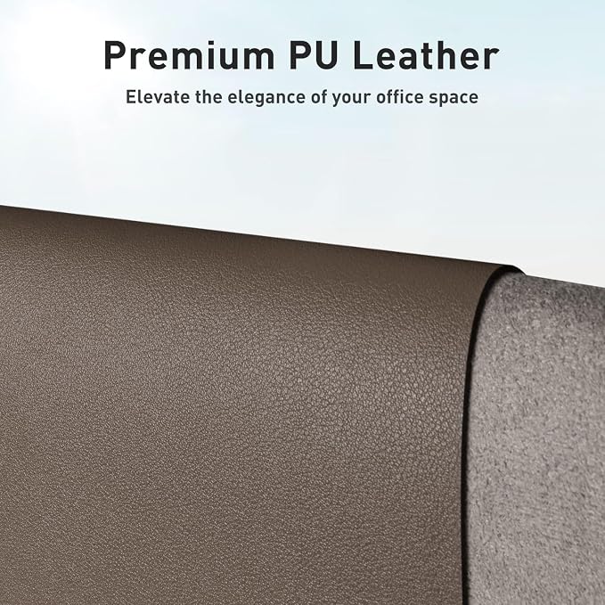 Aothia Leather Desk Pad Protector, Mouse Pad, Office Desk Mat, Non-Slip PU - Image 2