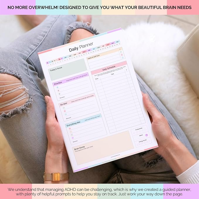 ADHD Daily Planner Notepad for Neurodivergent Adults - Image 5