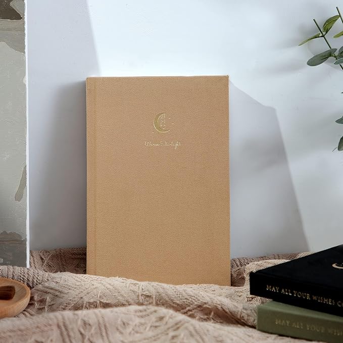 CAGIE Journal for Women Fabric Journal Notebook with 256 Pages 120 GSM Journals for Writing with Gift Box, 5.7x8.3 In, Brown-DeskLoop Office