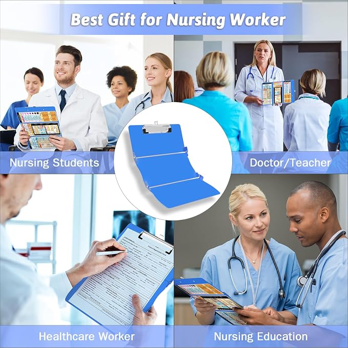 Nursing Clipboard Foldable Clipboard Medical: Edition Cheat Sheets Aluminum 3 - Image 7