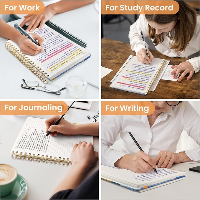 Lined Spiral Notebook Journal for Work, 300 Pages Thick B5 College Ruled - Image 7