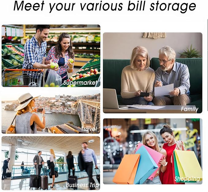 Leather Coupon & Receipt Organizer, Portable Receipt Holder - Image 9