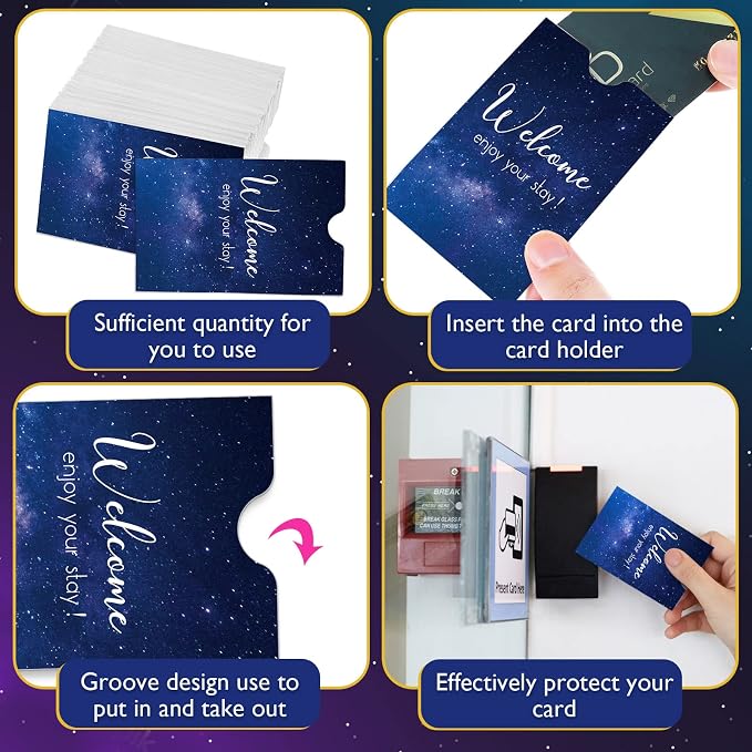 Geyee 500 Pcs Hotel Key Card Envelope Keycard Holder Sleeves Enjoy Your Stay - Image 3