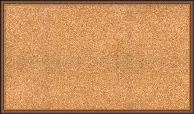 Amanti Art Natural Cork Board for Wall, 34x58 Vision Board with Bronze Frame, Oversize Corkboard Office Decor for Home Organization, Modern Corkboard Pinboard to Display Items for Home Organization-DeskLoop Office