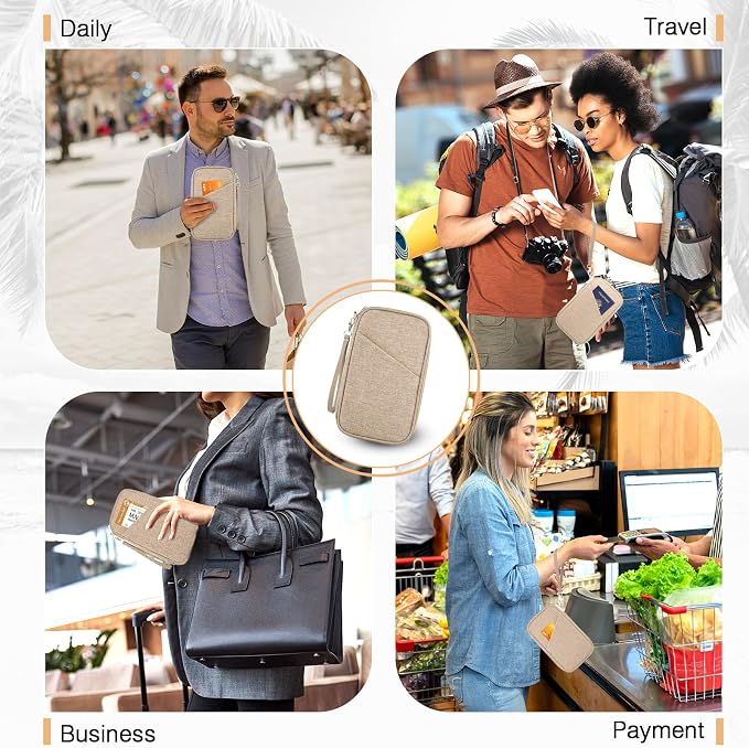 Passport Holder Family RFID Travel Document Organizer - Image 5