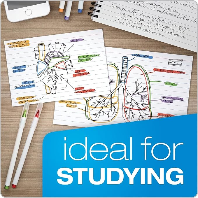 Oxford Ruled Index Cards with Reusable Storage Tray, 3” x 5”, 180 per Pack - Image 5