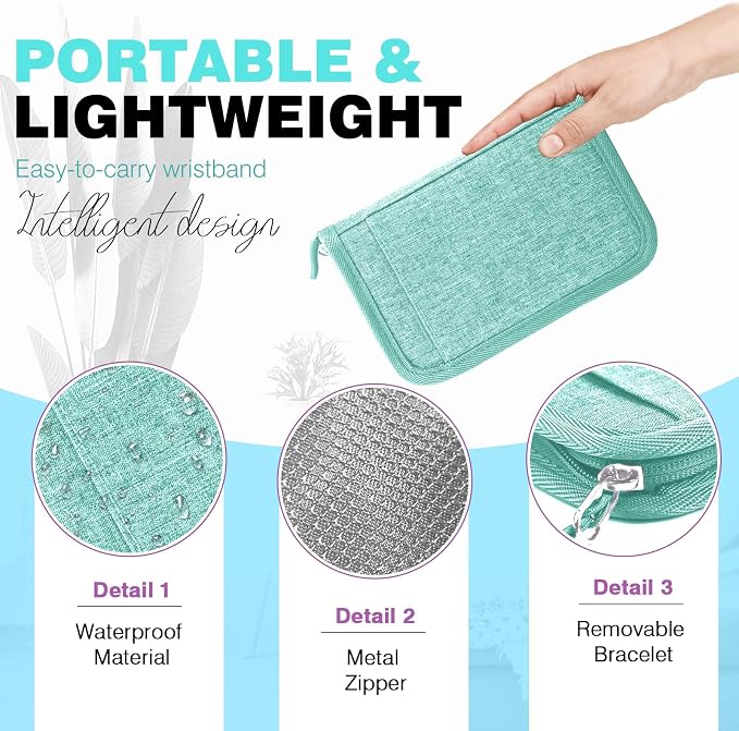 Single Passport Holder for Travel, RFID Travel Document Organizer for Women - Image 4