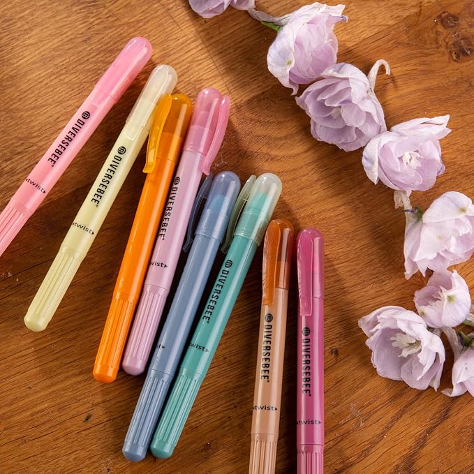 DIVERSEBEE Bible Highlighters and Pens No Bleed, 8 Pack Assorted Colors Gel - Image 9