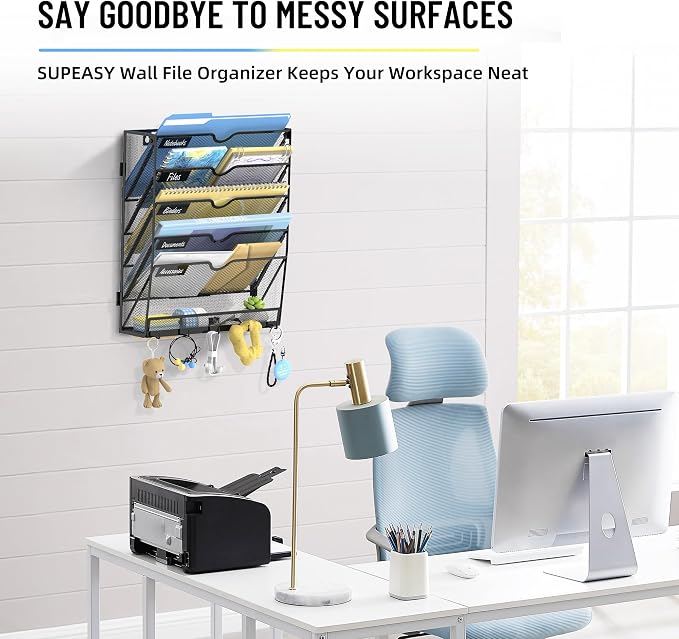 SUPEASY 6 Tier Wall File Organizer - Image 3