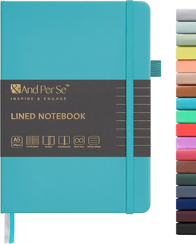 &And Per Se Lined Journal Notebook, 160 Pages, A5 5.7 x 8 inches College Ruled by AndPerSe