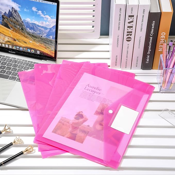Yeaqee 50 Pcs Plastic Envelopes Poly Envelopes File Folders - Image 5