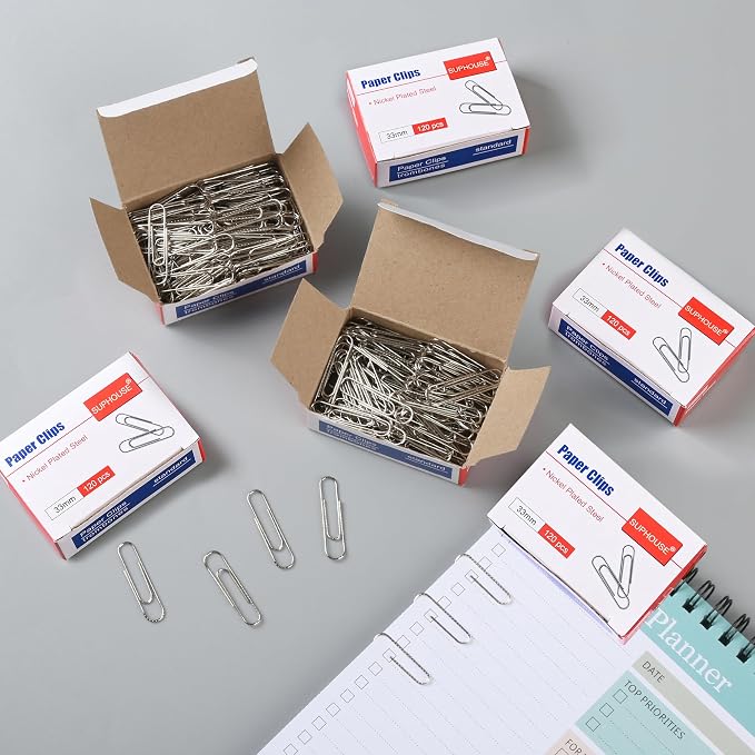 Paper Clips Medium Size Paperclips #1 Nonskid, 1-2/7 Inch Paper Clips - Image 5